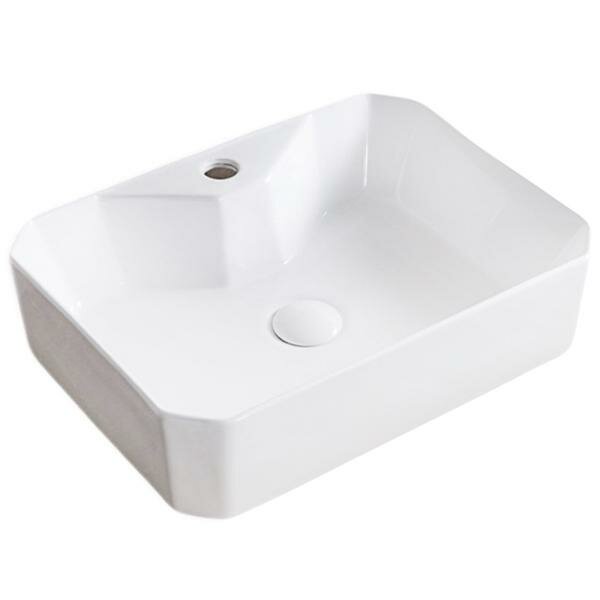 Раковина накладная BelBagno 49 BB1387 Белая, фаянс, без перелива