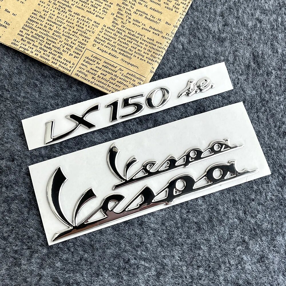 3D-наклейки Из ПВХ Для Мотоциклов Vespa LX150 LX LXV S125, Декоративные Эмблемы A7 sliver 150, 1pc
