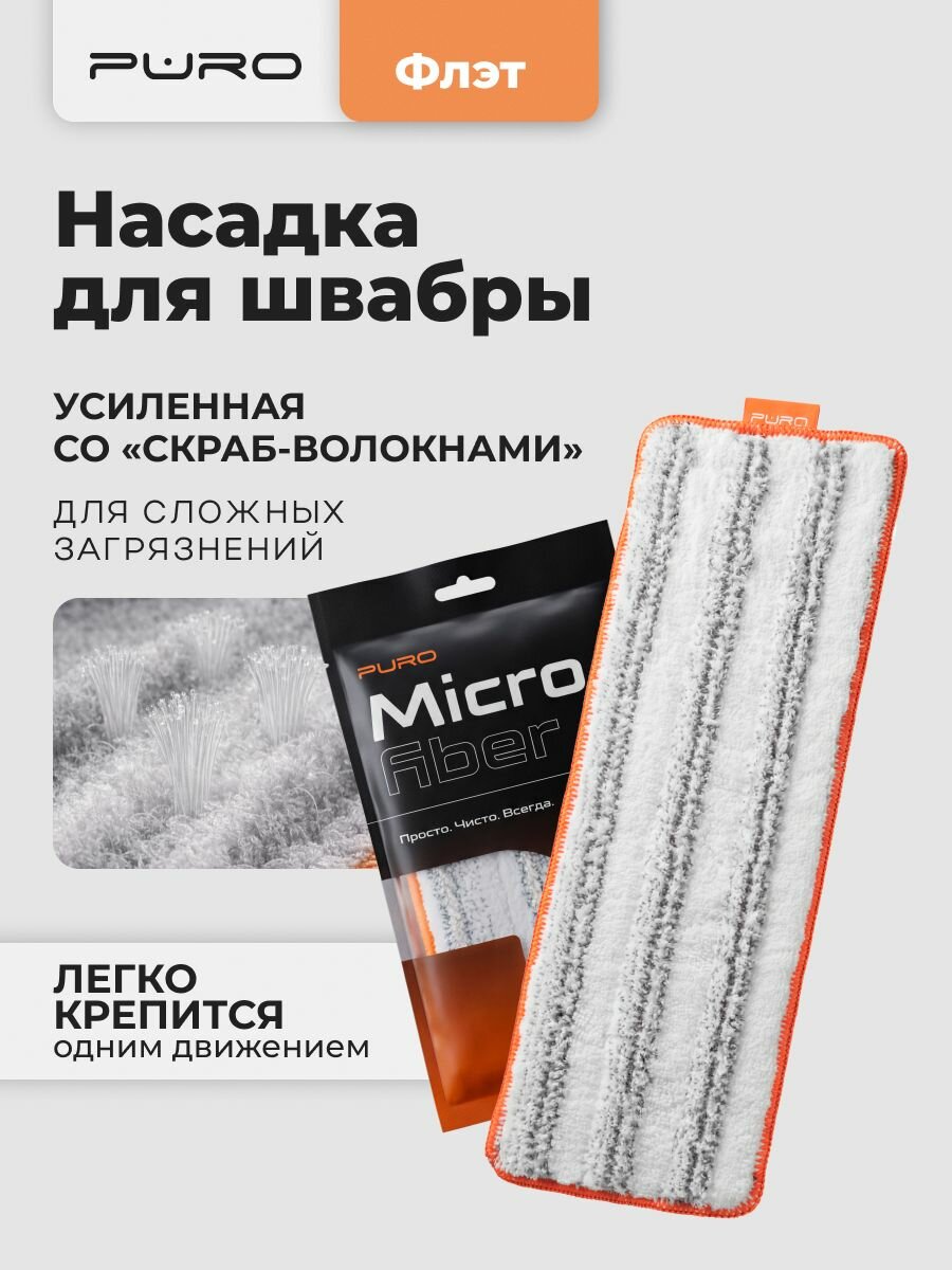 Насадка с нейлоном для швабры PURO Flat 1 шт