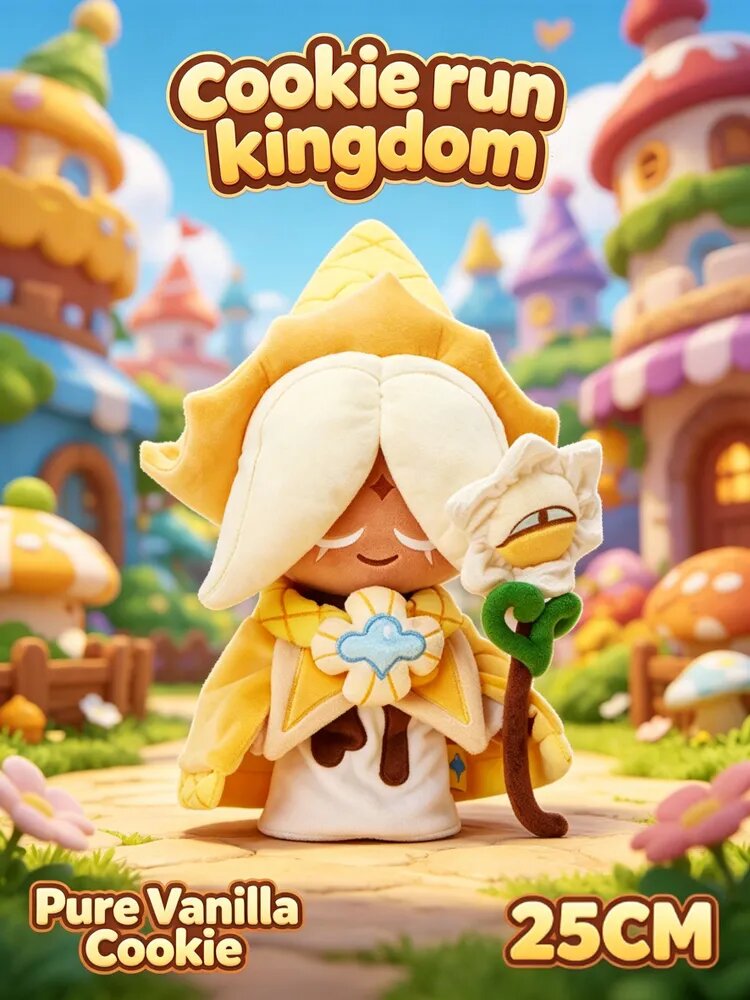 Мягкая Игрушка cookie run kingdom Pure Vanilla Cookie 25cm