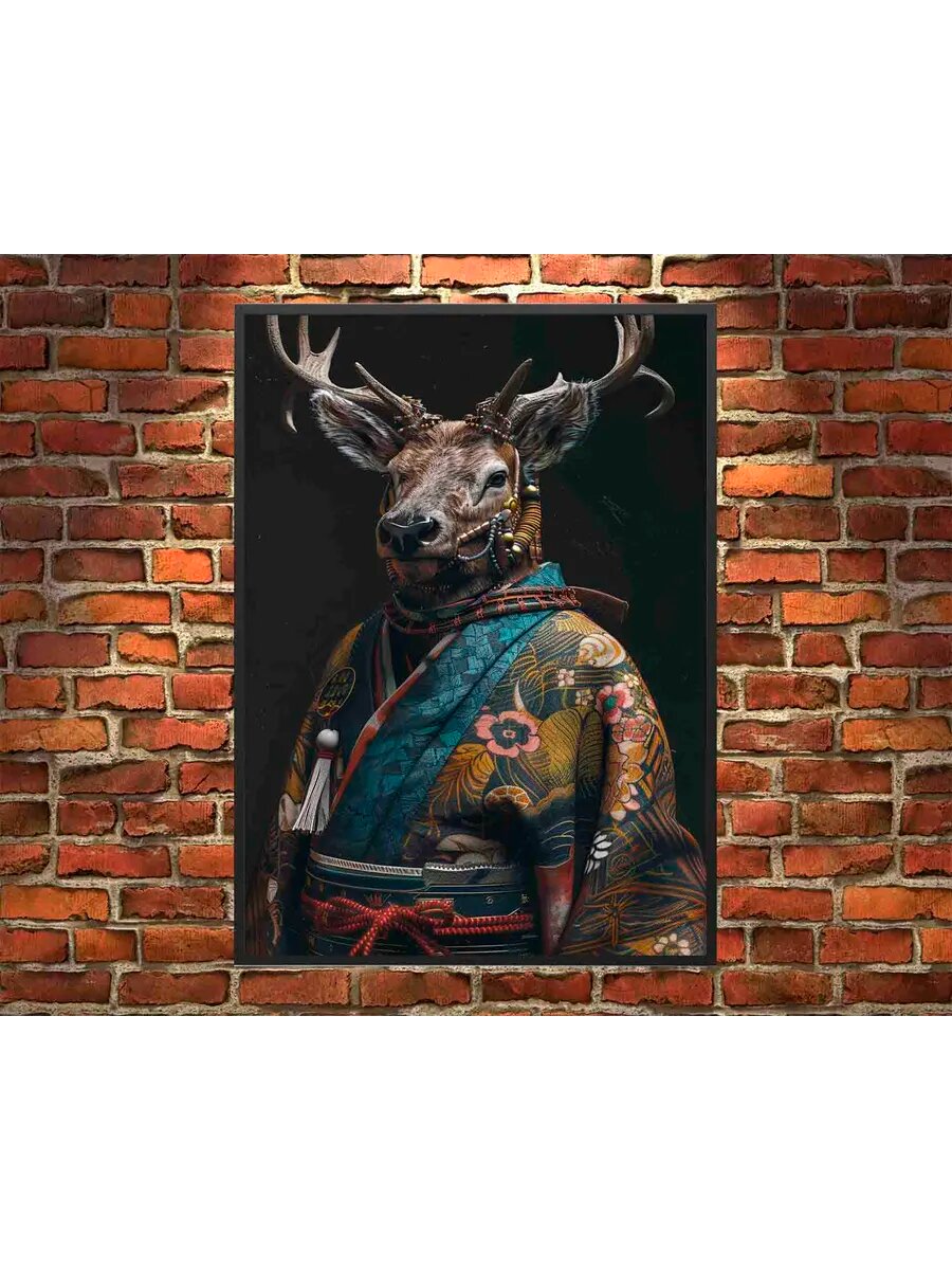 Животное с лосиной фермы Самурай 4, Плакат 30x42см