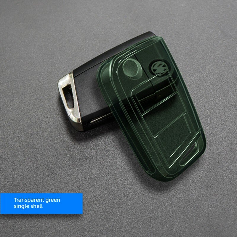 Складной чехол для ключей Volkswagen - Ультратонкий прозрачно-зеленый, практичный для автомобильных ключей
