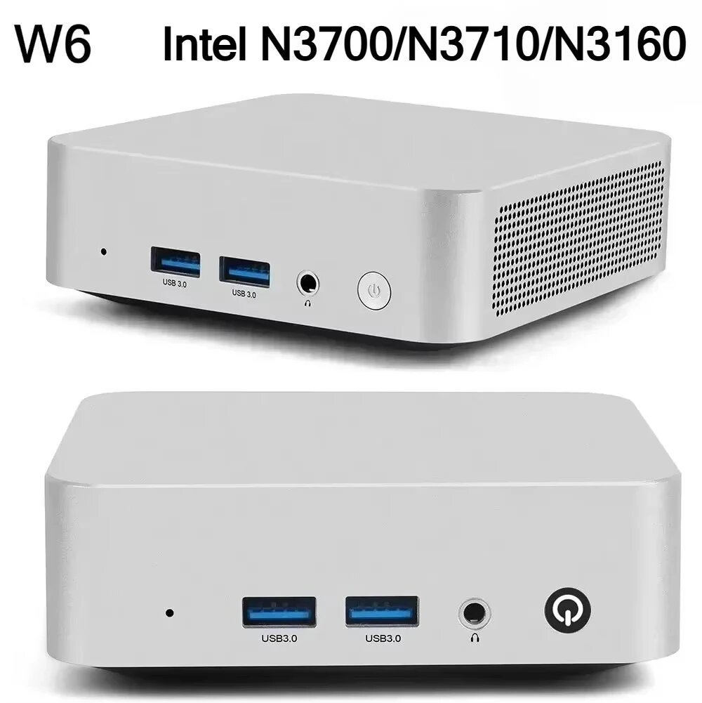 Мини-ПК SZBOX W6 Intel N3700/N3710/N3160 4GB 64GB, N3710, EU