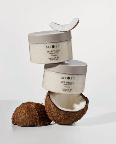 Изображение товара MIXIT SPA RITUALS Набор кокосовых скрабов для тела с маслами кокоса и миндаля, с морской солью, 2 шт