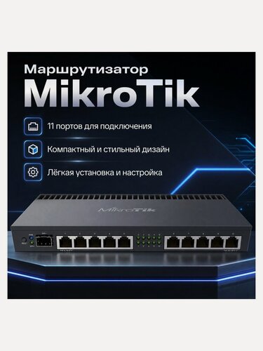 Изображение товара Маршрутизатор Mikrotik RB4011iGS+RM