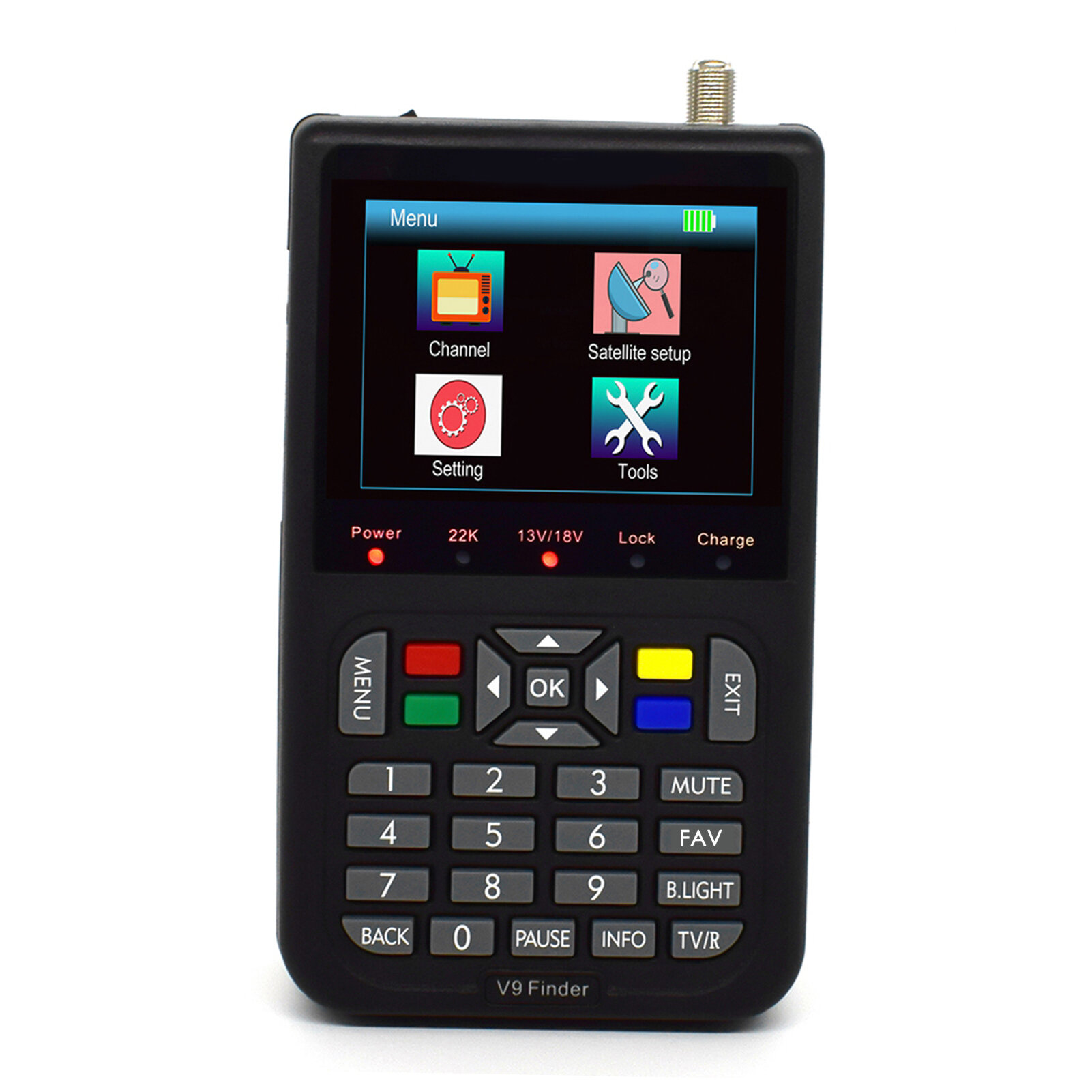 Спутниковый измеритель V9 Finder, LCD-дисплей 3.5 дюйма, поддержка H.265, для спутникового телевидения