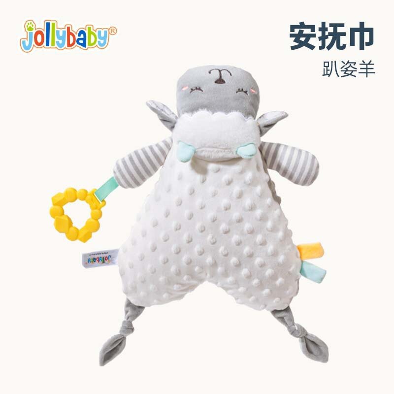Jollybaby успокаивающая плюшевая игрушка для малышей, форма овцы, поза на животе 0-1 год