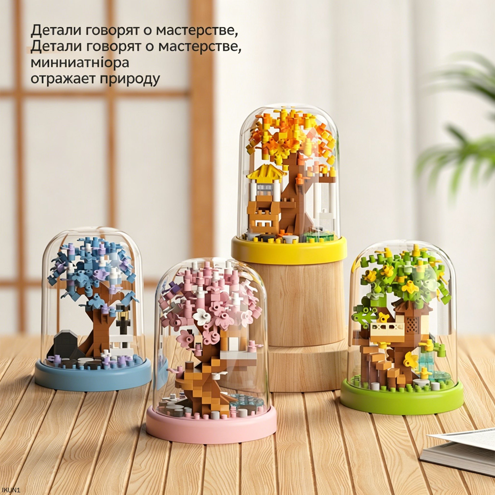 Совместимый с LEGO конструктор, домик на цветущей сакуре Четыре сезона , развивающая игрушка для мальчиков и девочек, коллекционный декор, подарок на праздник