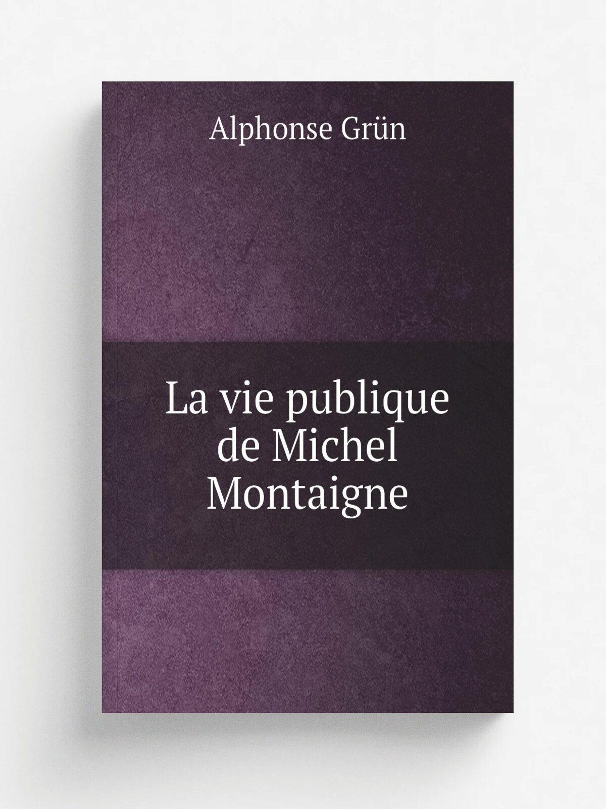 La vie publique de Michel Montaigne | Alphonse Gr.n | 1855 | Paris D'Amyot | Репринт