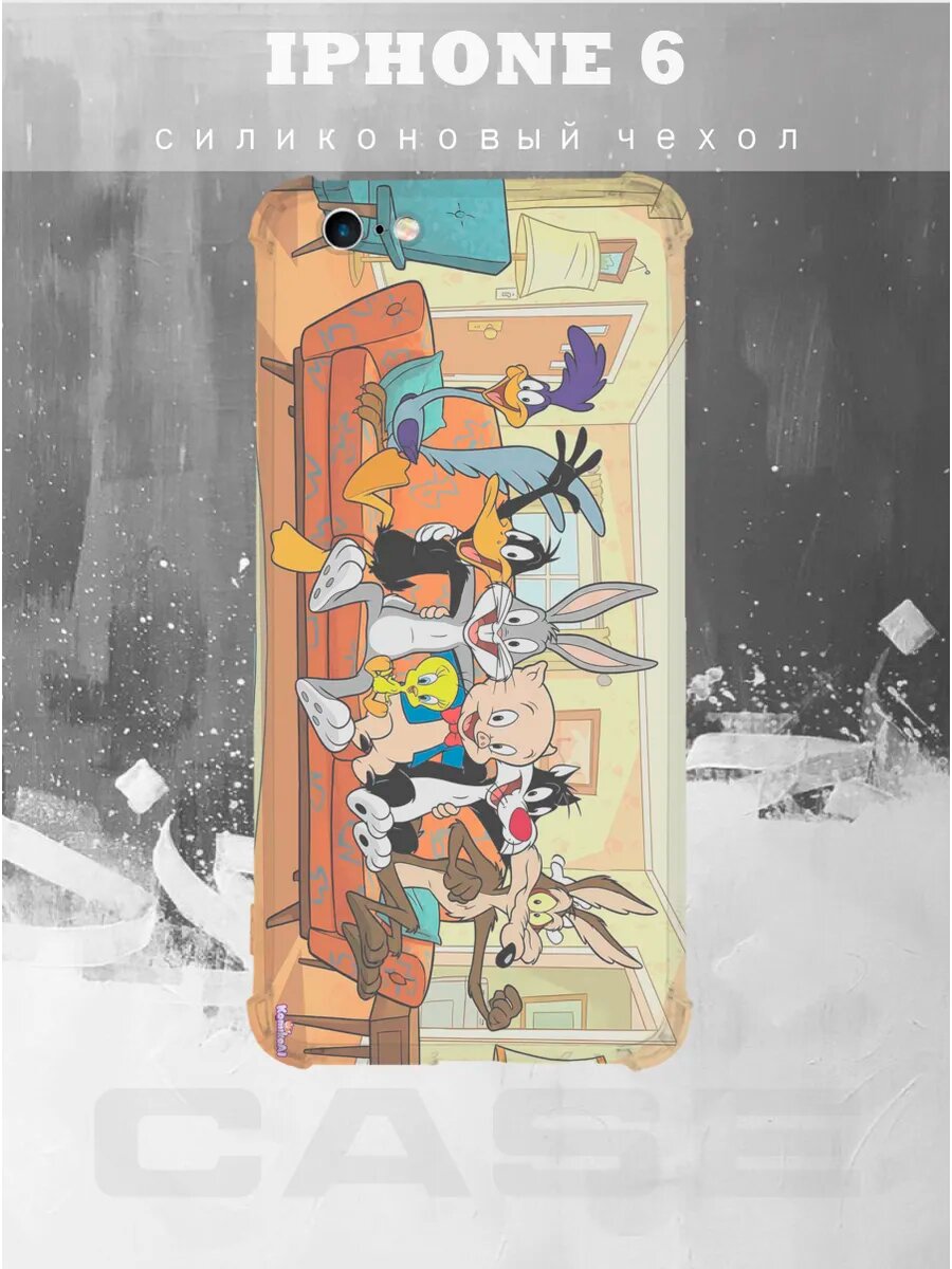 Чехол на iPhone 6/6s с принтом герои Луни Тюнз