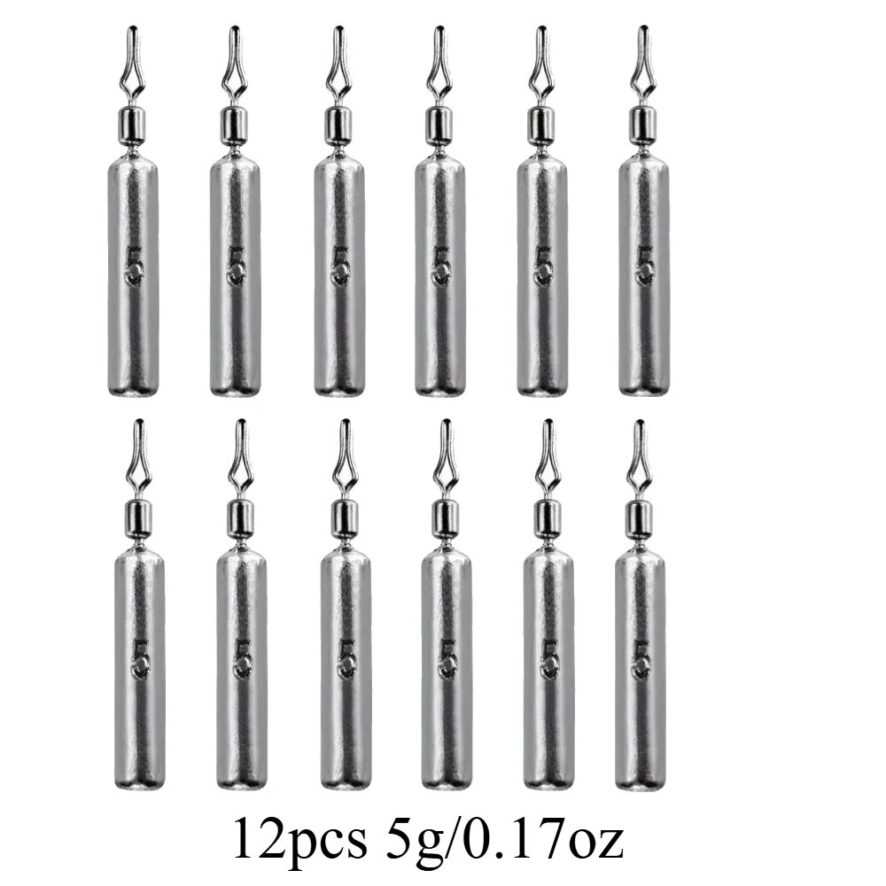Грузила для рыбалки 6/12 шт, свинец 12pcs 5g