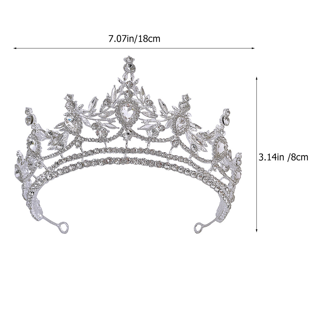 Серебристая Диадема С Кристаллами Для Волос 18.00X18.00X8.00CM