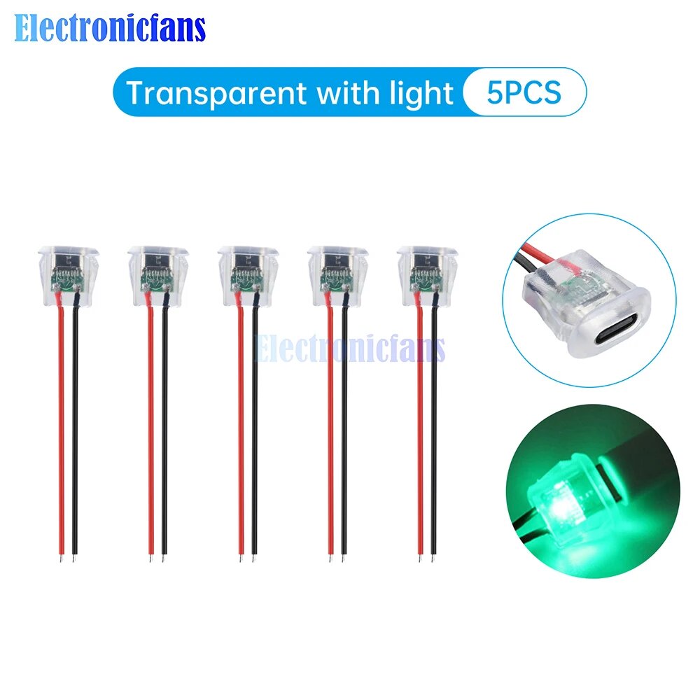 Водонепроницаемый USB-C разъем diymore with light