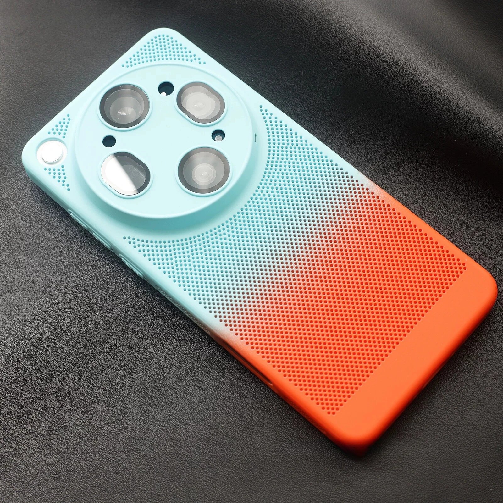 Двухцветный чехол для телефона INS Gradient с рассеиванием тепла OPPO Find X9 Pro, Sky Blue Orange