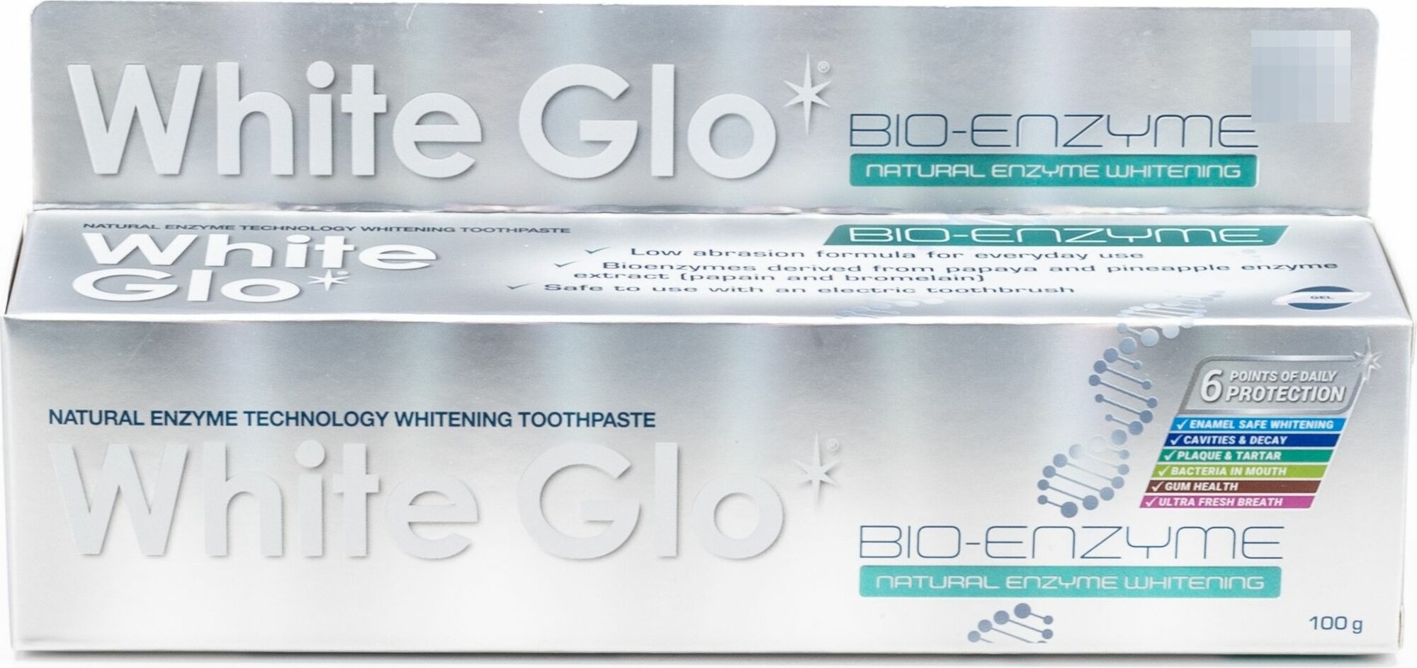 Зубная паста White Glo / Вайт Гло BIO-Enzyme отбеливающая, для комплексной защиты и очищения, 100г / уход за полостью рта