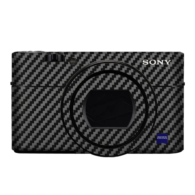Защитная пленка для корпуса камеры Sony RX100M4/M5/M5A - Карбоновая черная, премиум-качество, 1 шт