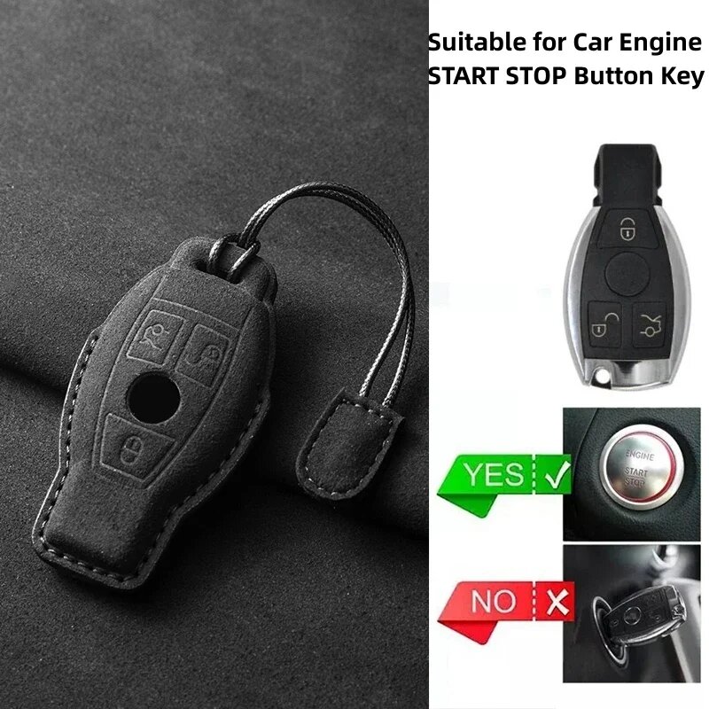 Кожаный Чехол Для Ключей Mercedes Benz A C E S G Class CLE CLA GLC W177 W205 W213 W222 X167 AMG - Чехол Для Автомобильного Кл.