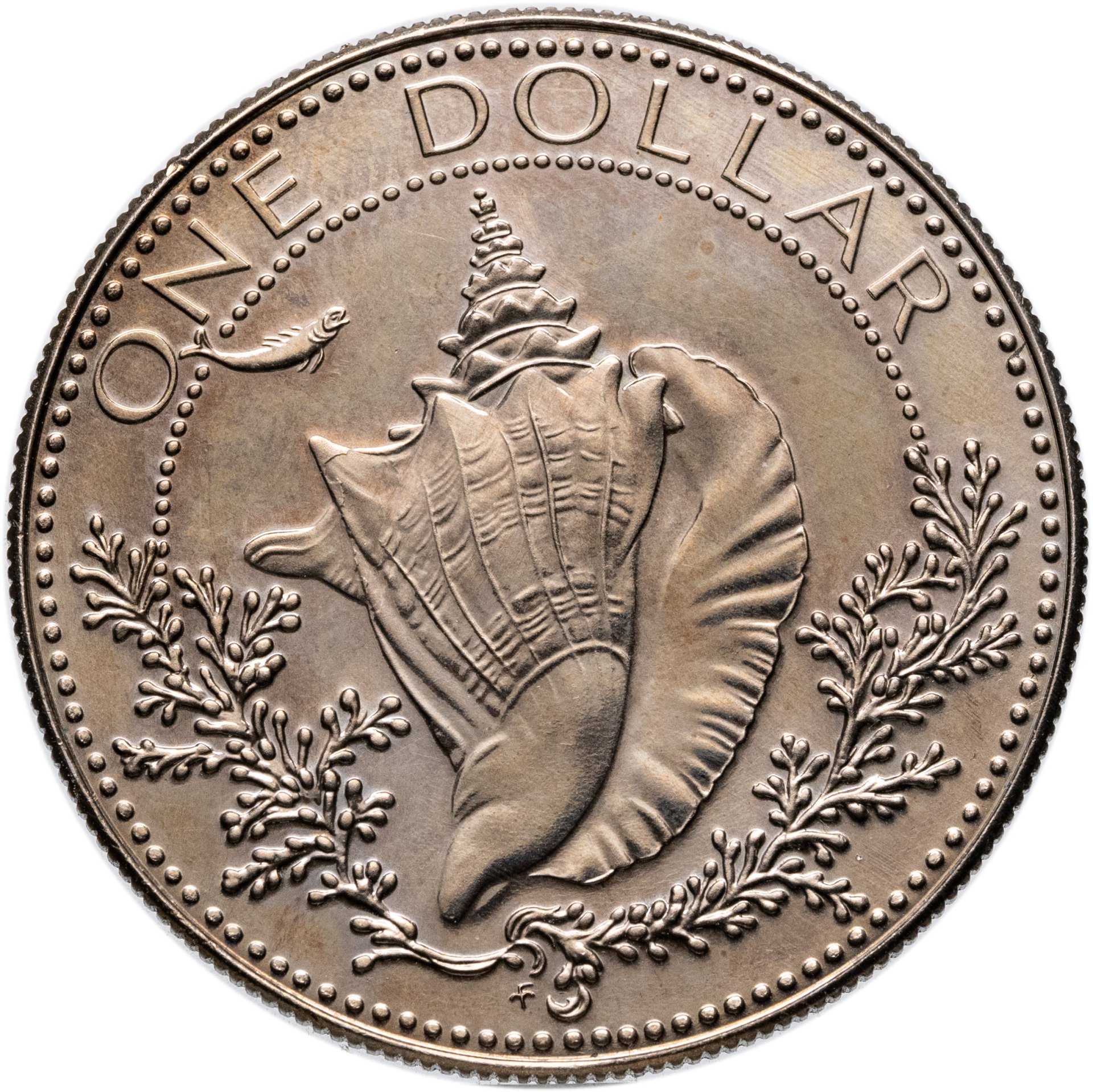 Багамы 1 доллар dollar 1976, Серебро 800, в сохранности Proof
