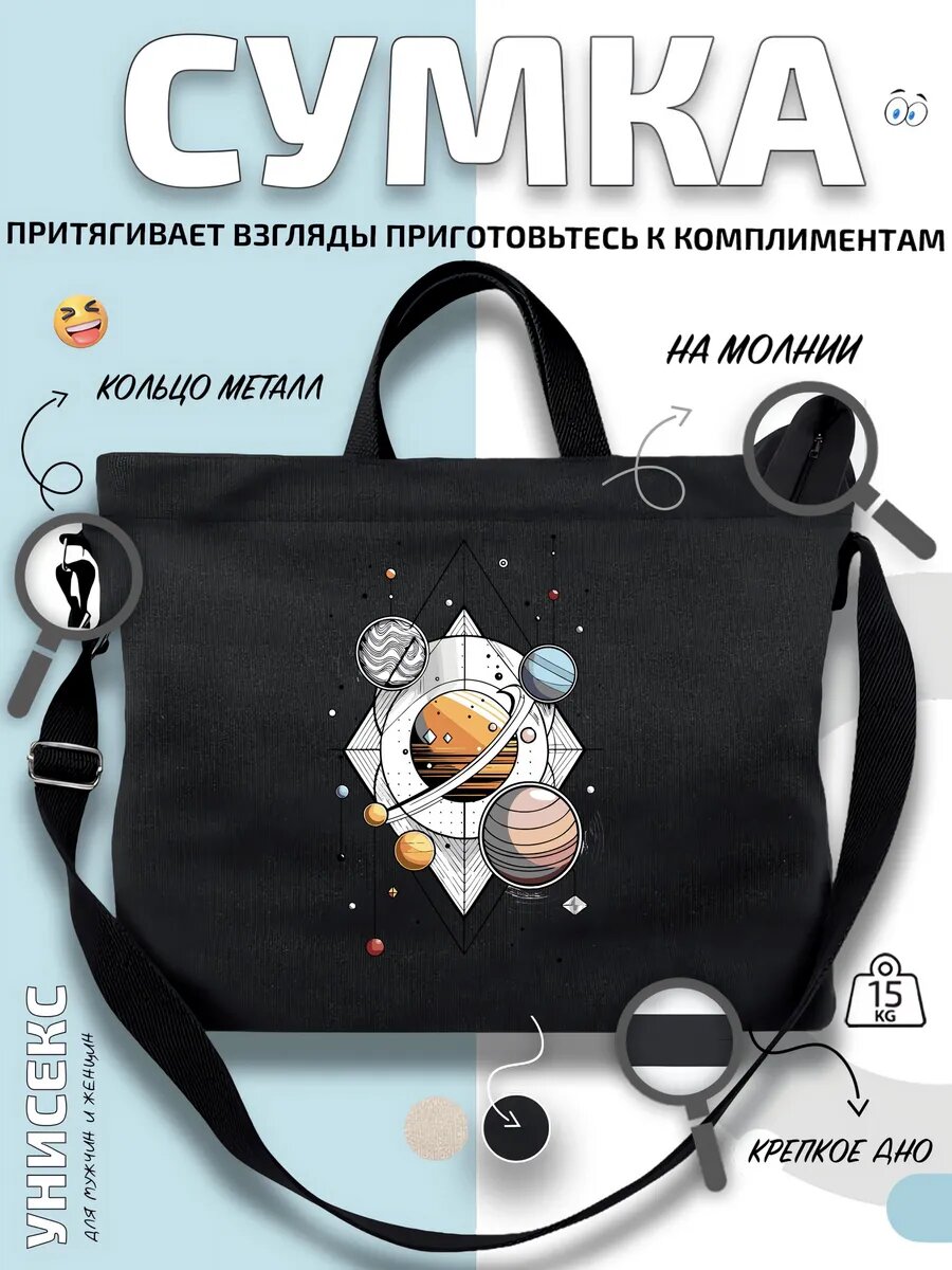 Сумка шоппер  Планеты Солнечная система космос