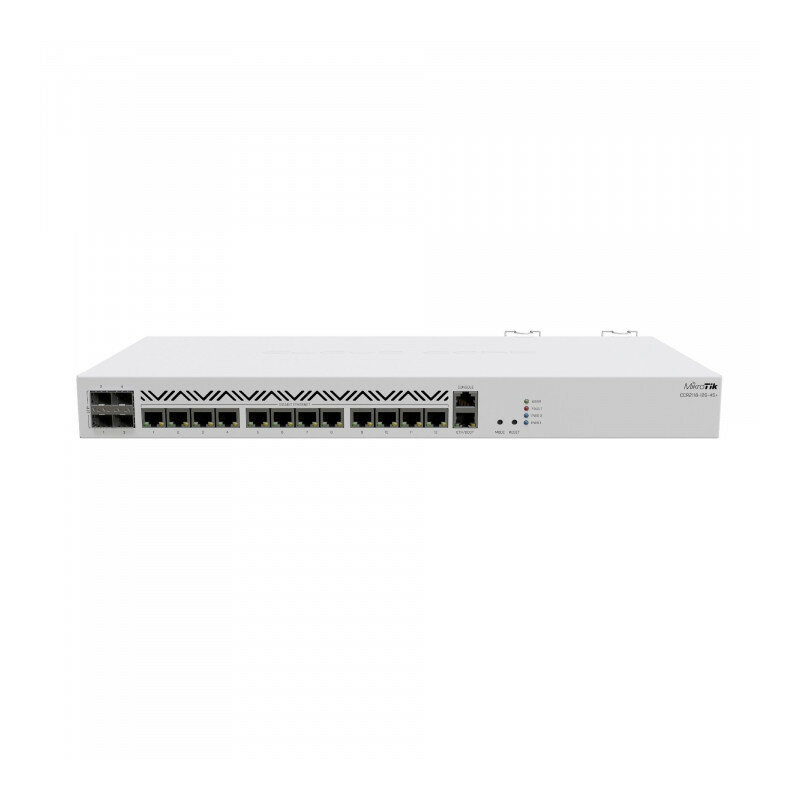Маршрутизатор MikroTik CCR2116-12G-4S+, 13 портов 1 Гбит/с, 4 SFP+, 16 ядер, 16 ГБ, для стойки 1U CCR2116-12G-4S+