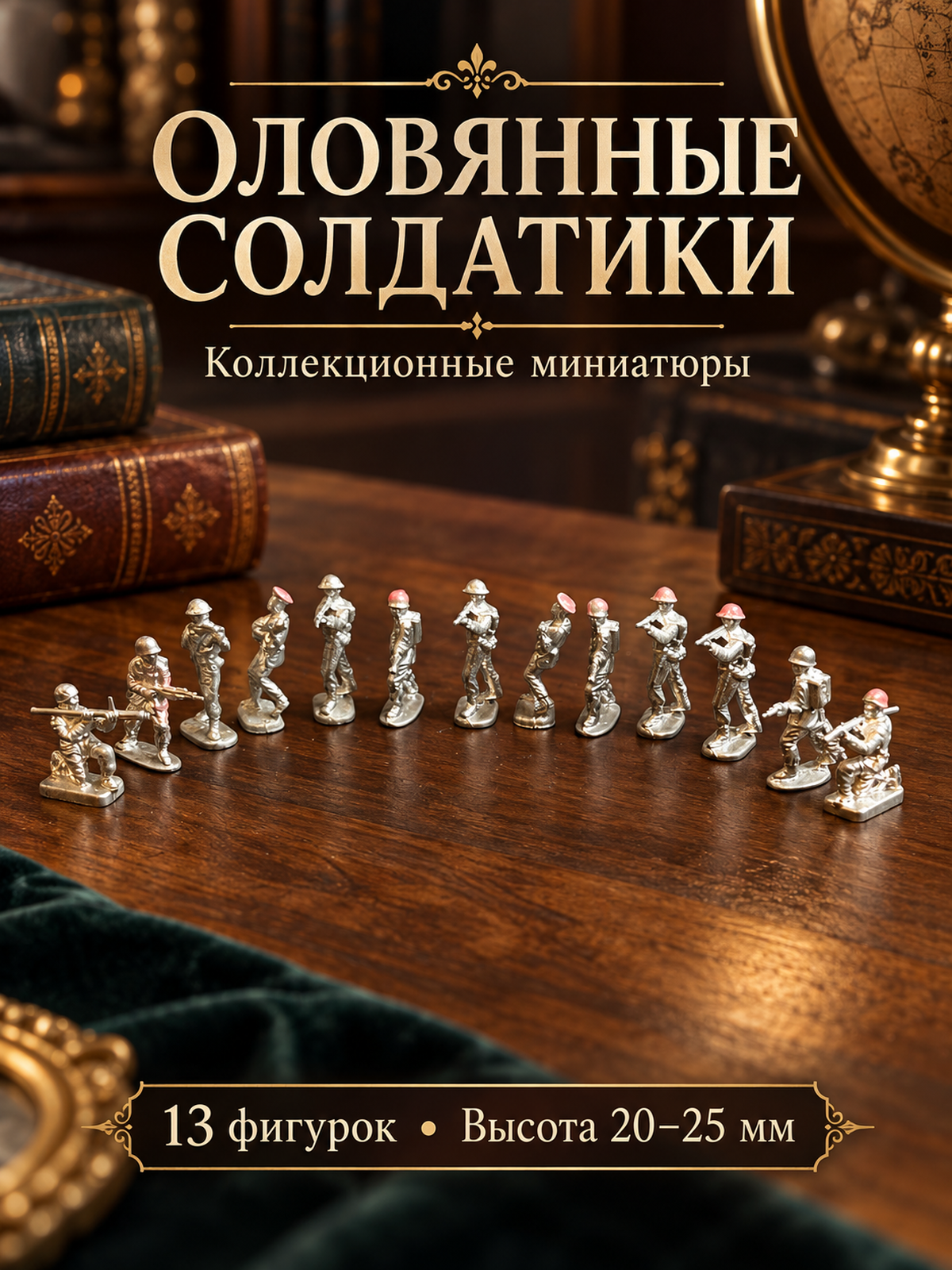 Оловянные солдатики набор из 13 солдатиков. Винтаж, коллекционные