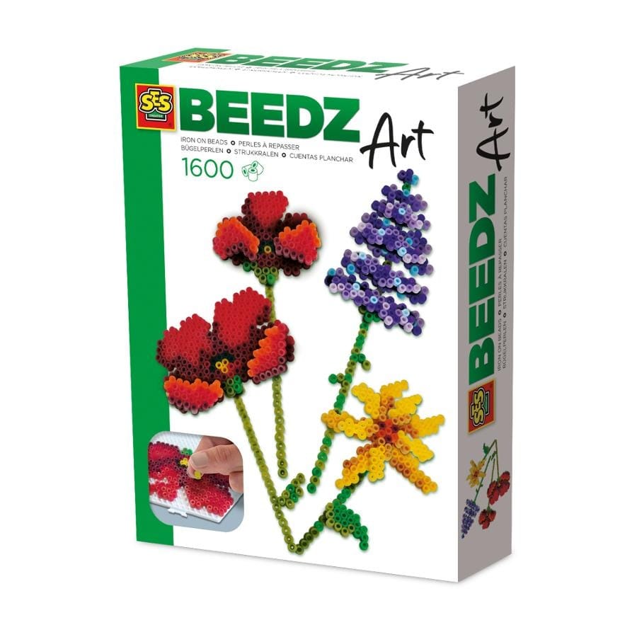Мозаика SES Creative Beedz Art, цветы, разноцветный, 1600 элементов