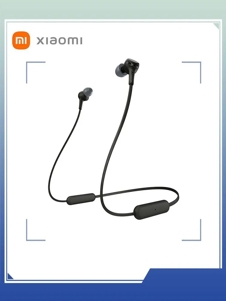 Наушники беспроводные с микрофоном Sony WI-XB400, Bluetooth, черный