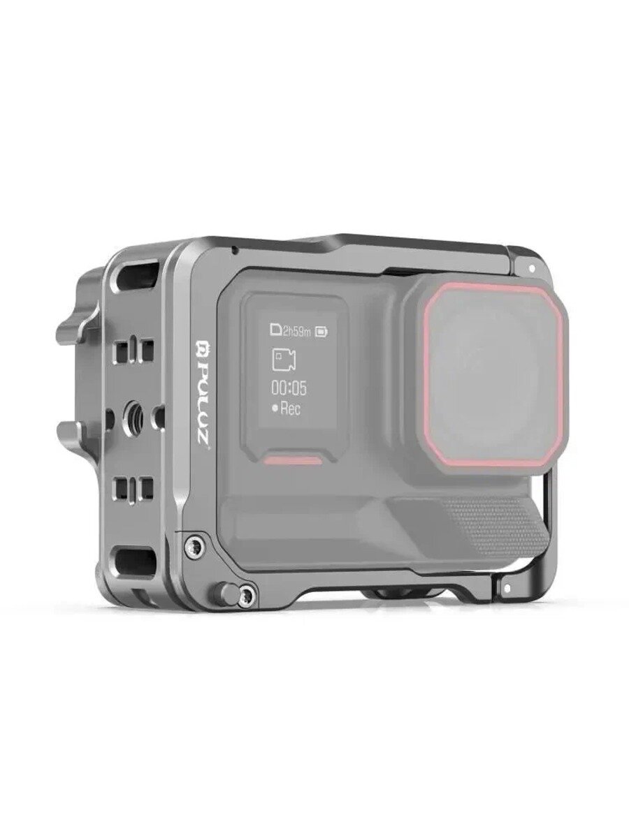 Для INSTA360 ACE PRO 2 PULUZ ALUMINUM сплавов защитной клетки Двойной холодной рамки для корпуса Hold Count (Silver)