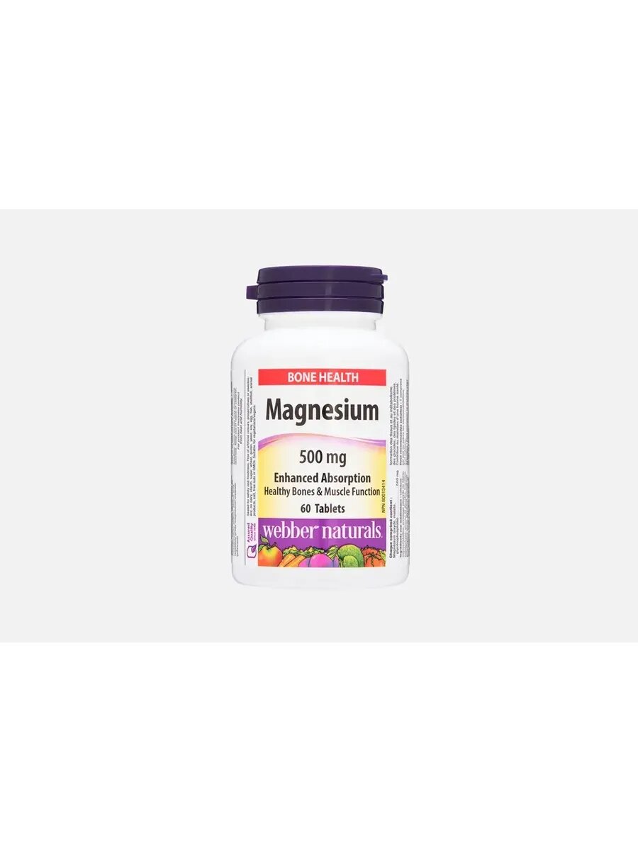 #Webber Naturals 500 мг в таблетках Магний 60шт#