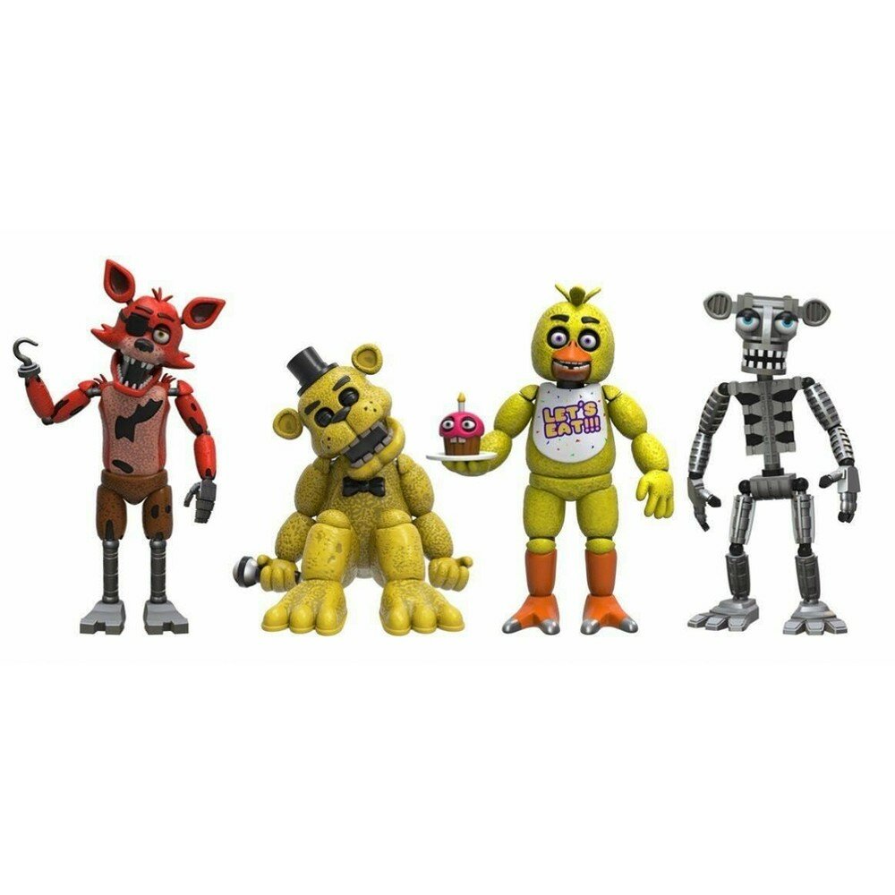 FNAF Игрушки 4 дюйма: Freddy Fazbear, Golden Freddy, Funtime Foxy Фигурки ПВХ для Коллекции и Подарков