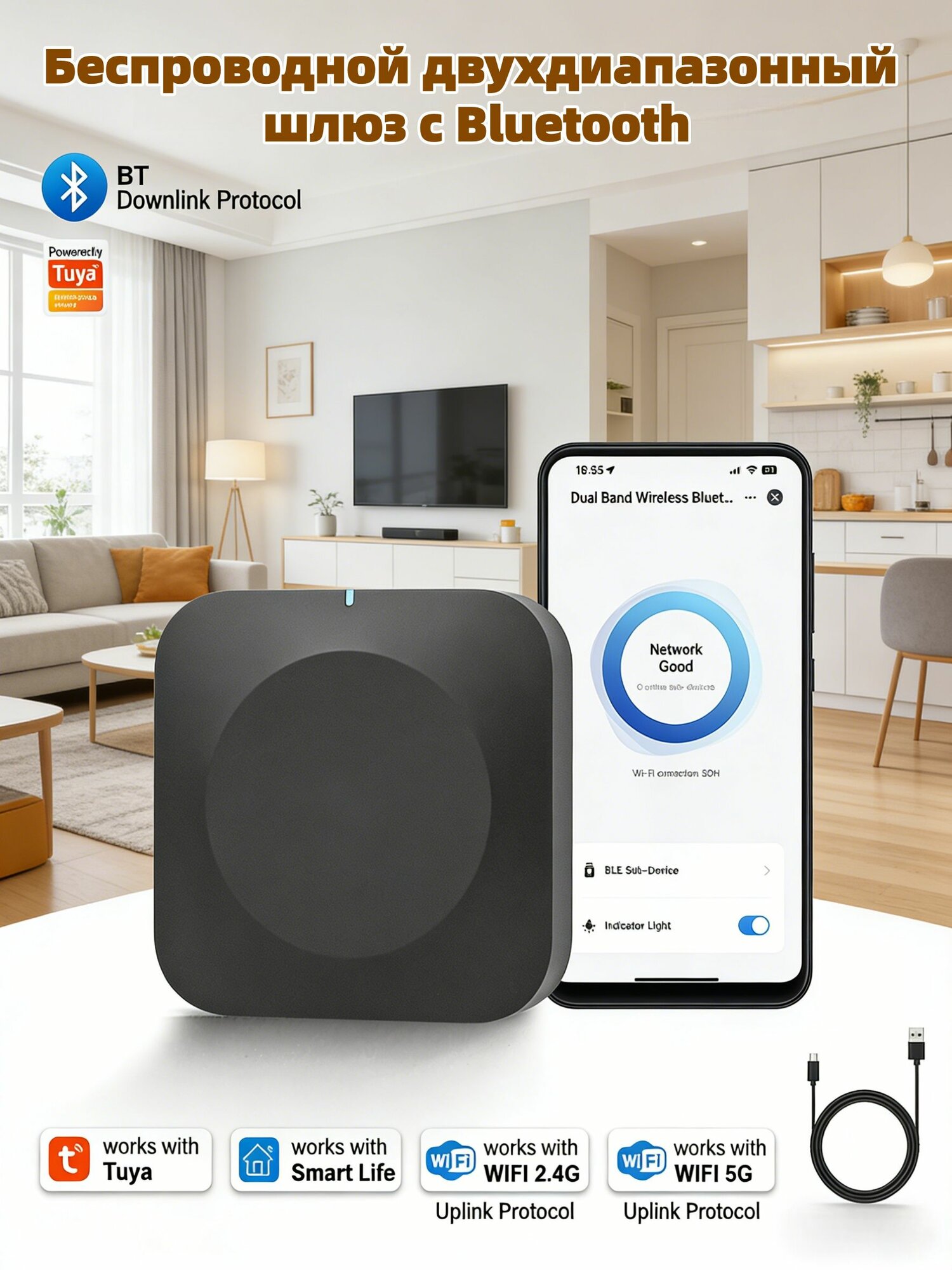 Bluetooth шлюз двухдиапазонный Wi-Fi 2.4G+5G