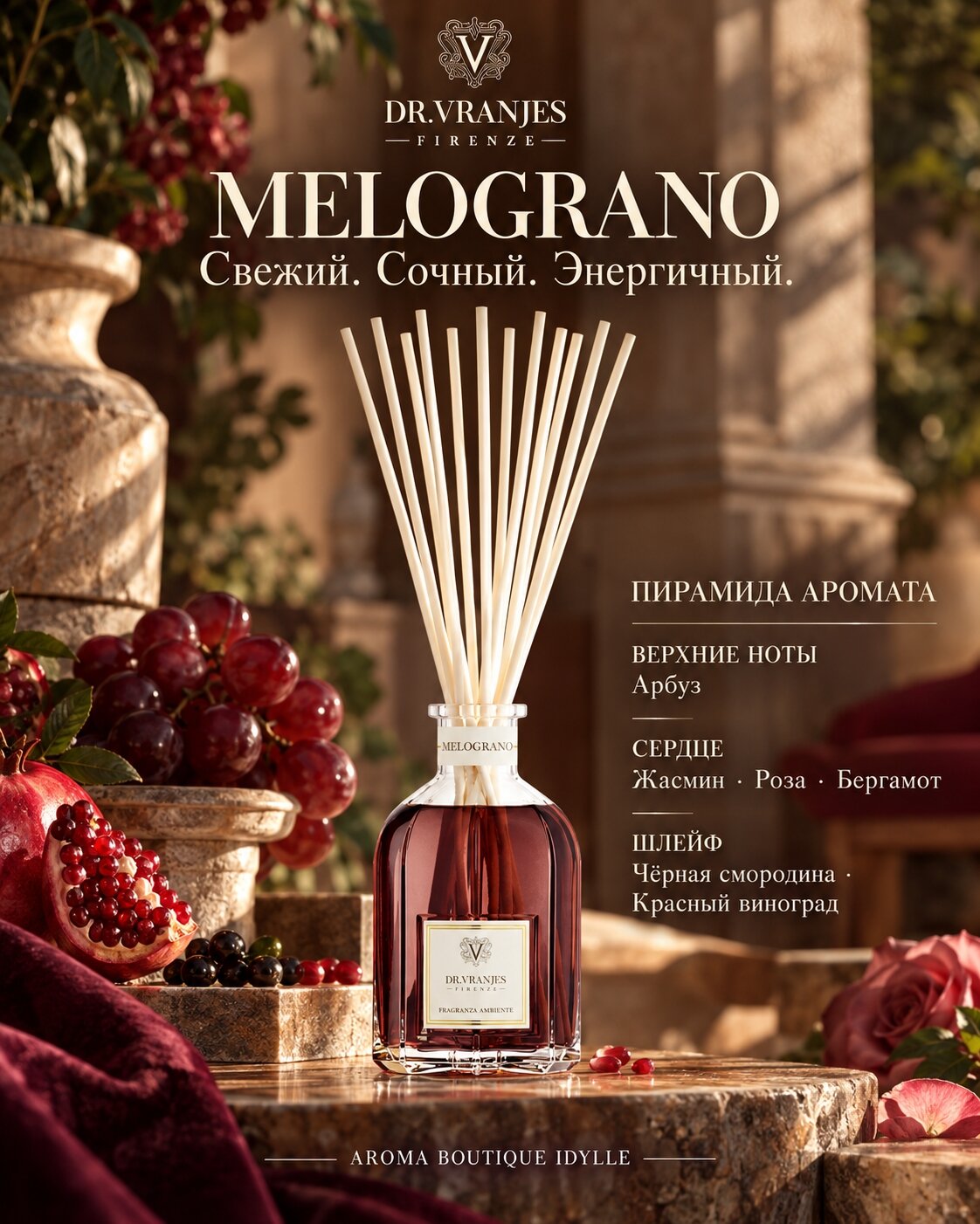 Dr. Vranjes Ароматический диффузор Melograno (Гранат) 250 мл
