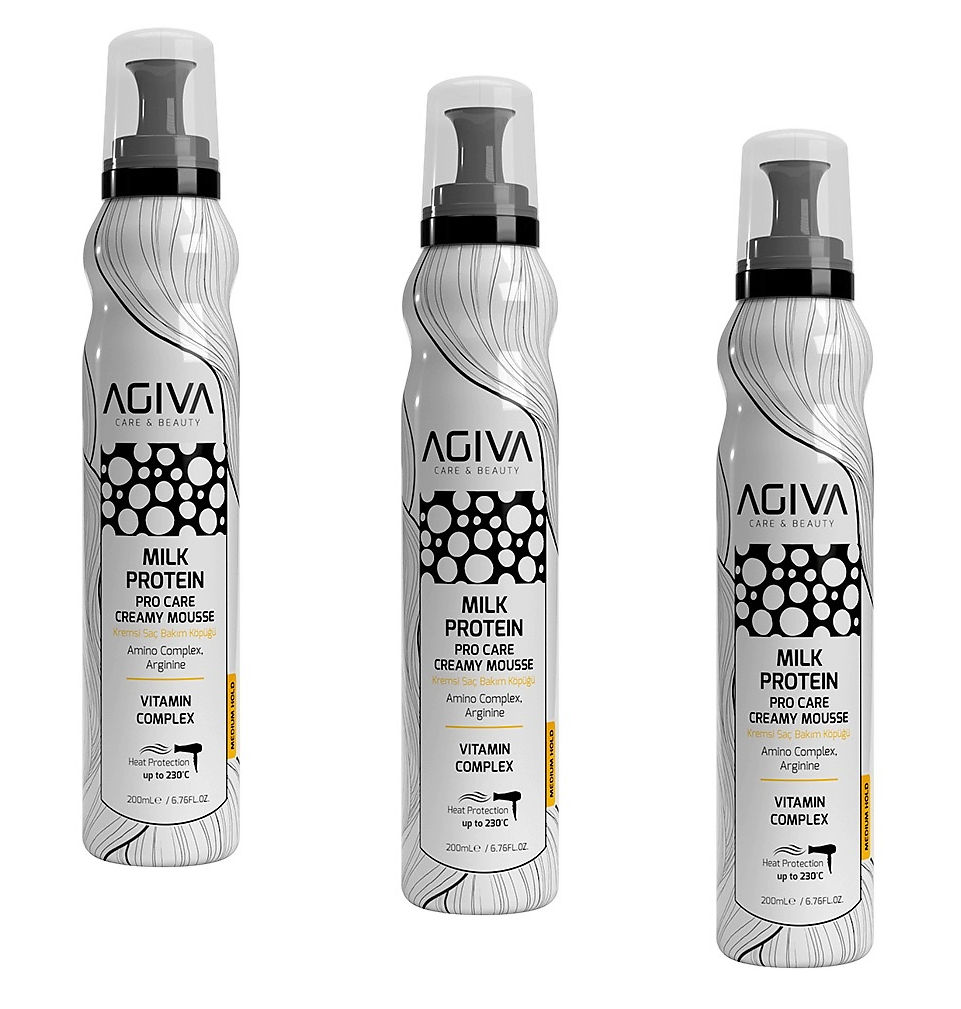 Мусс Аgİva для волос Milk Protein Amino Complex Pro Care 200мл 3шт
