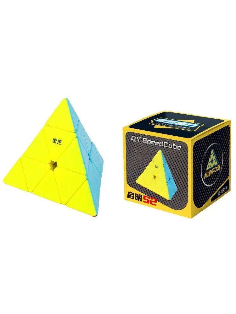 QIYI 3x3 Pyraminx Cube Пирамидальный кубик бежевый