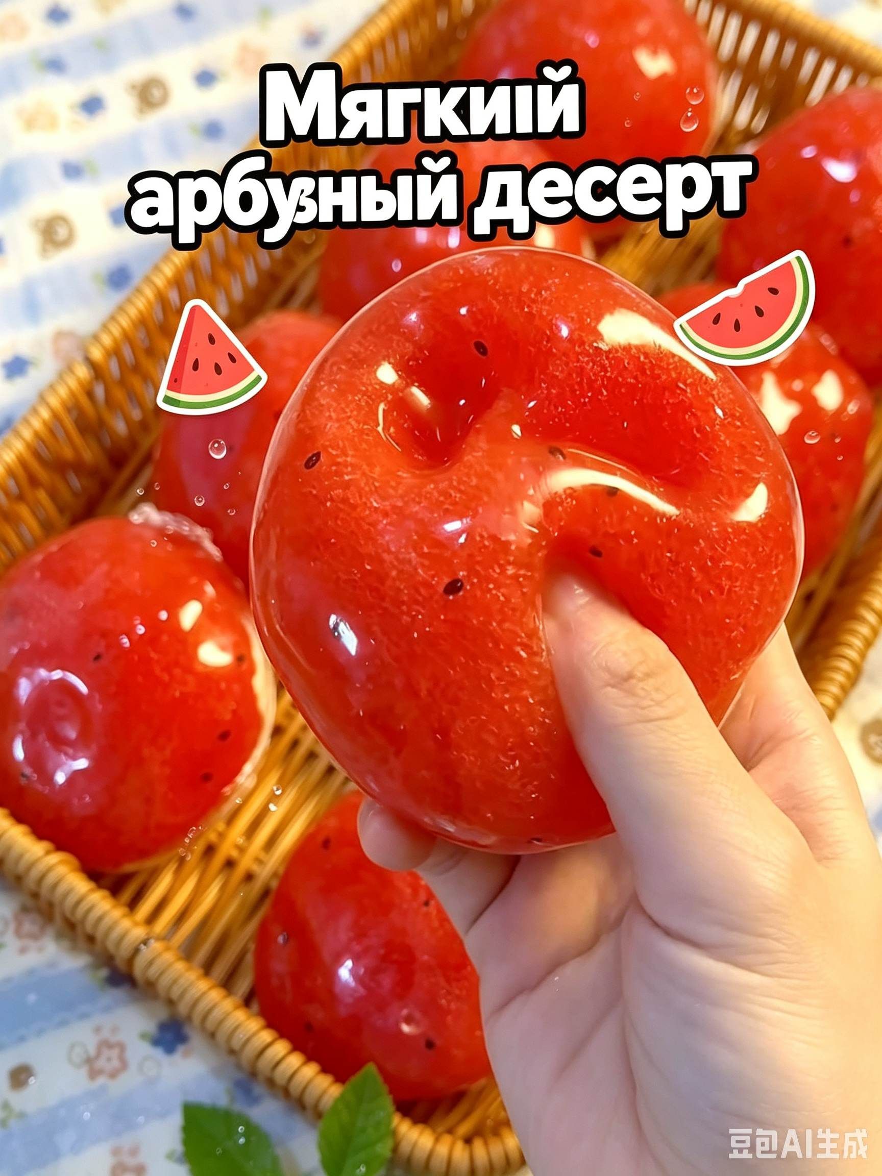 Игрушка для снятия стресса с арбузом и смузи