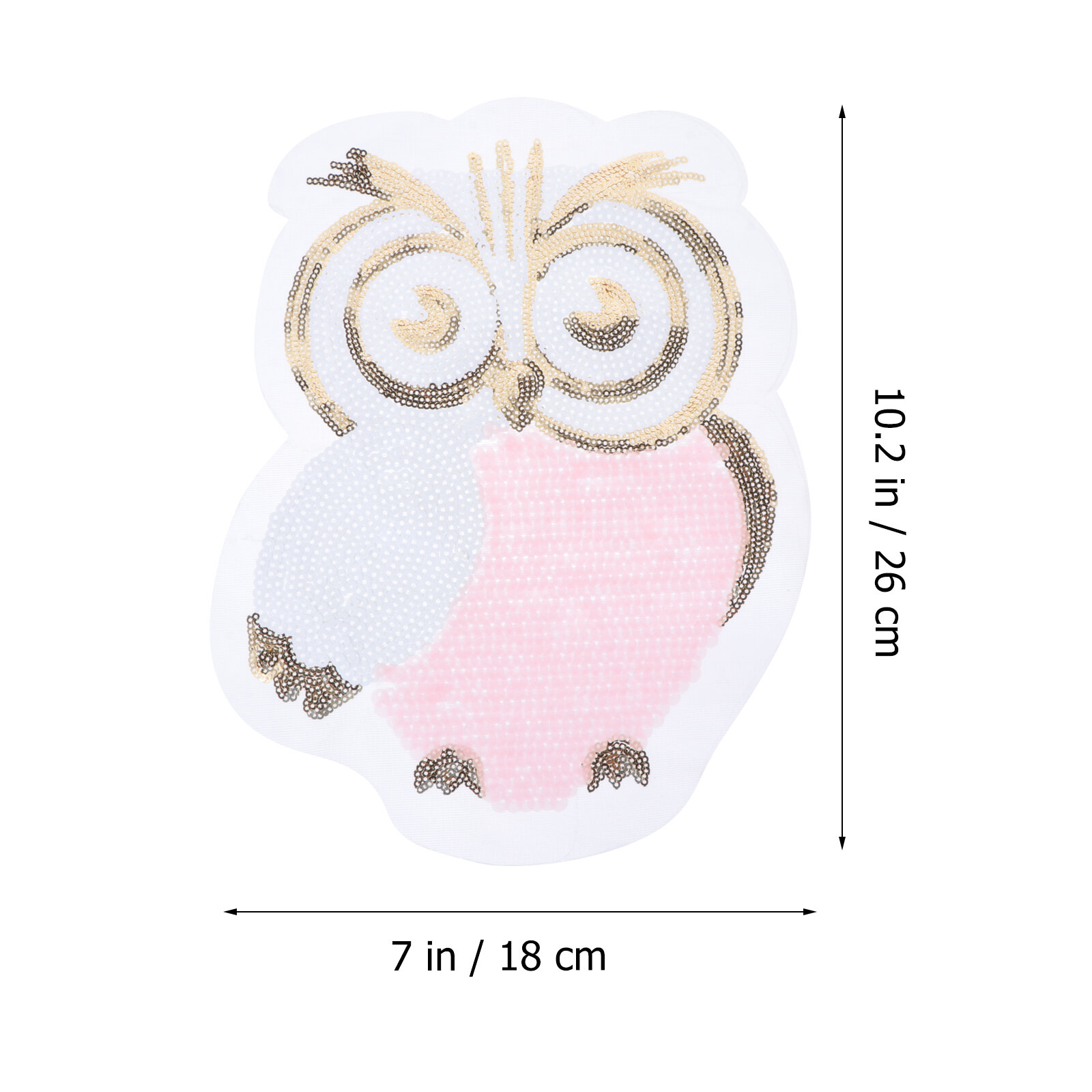 2pcs Пatches В виде Сова С Блестками Для ОдеждыDIY 26X18X0 2CM