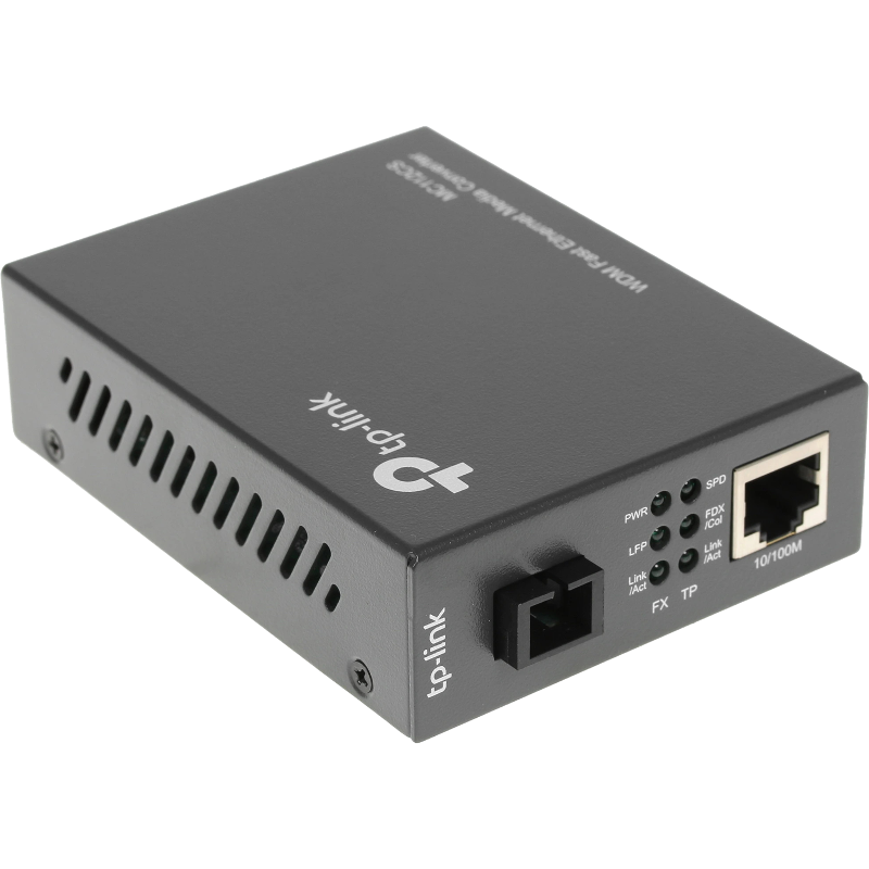 Медиаконвертер TP-Link MC112CS, 100 Мбит/с, одномодовое SC, Tx 1310 нм, до 20 км MC112CS