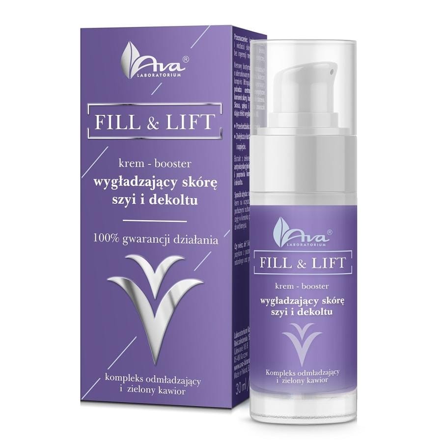 Сыворотка для ухода за кожей AVA Laboratorium Fill & Lift, крем-бустер разглаживающий кожу шеи и декольте, 30 мл