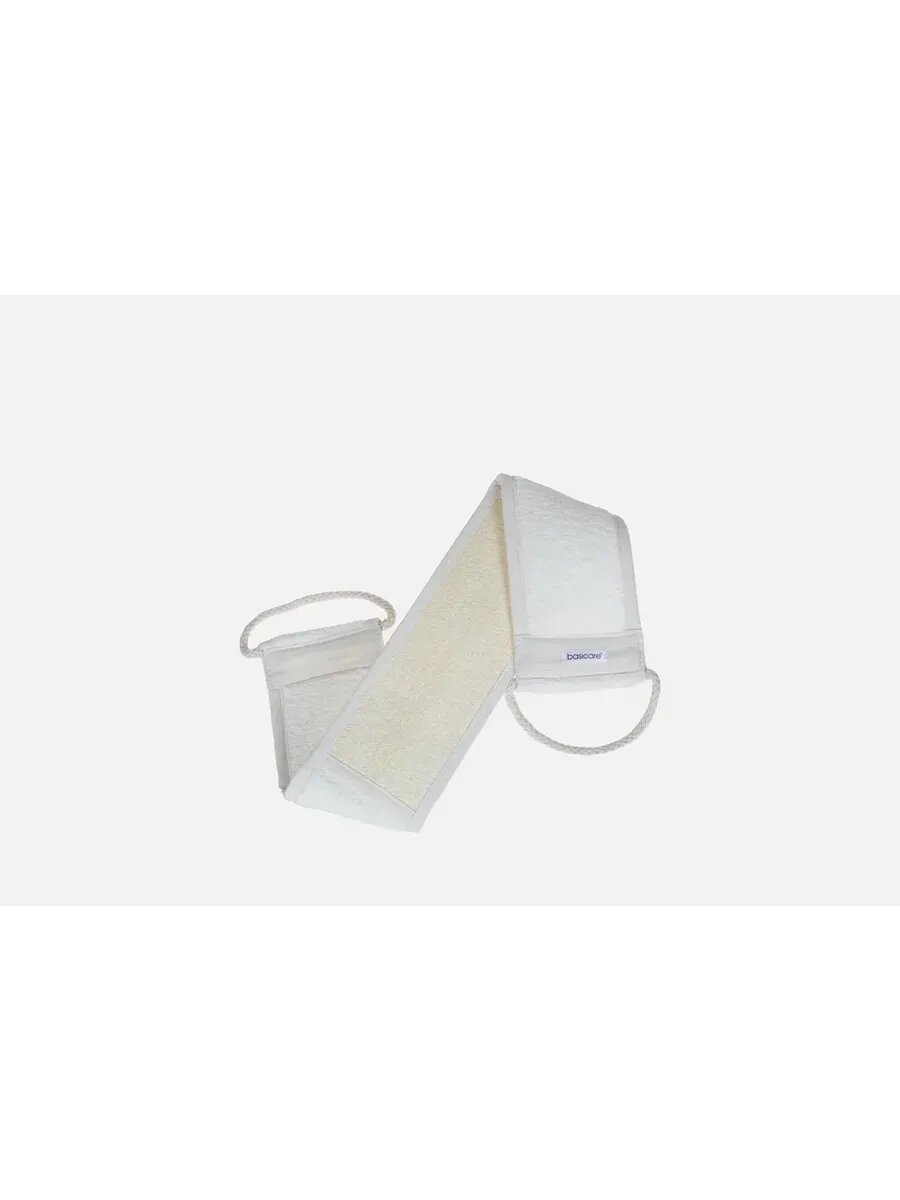 #BASICARE LOOFAH BATH STRAP Мoчалка-лента банная 1шт#
