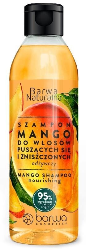 Шампунь для волос Barwa naturalna, для пушащихся и поврежденных волос манго, 300 мл