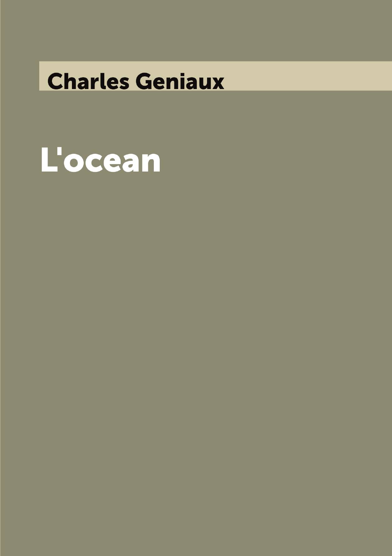 L'ocean | Charles Geniaux | 1911 | Репринт — фото 1