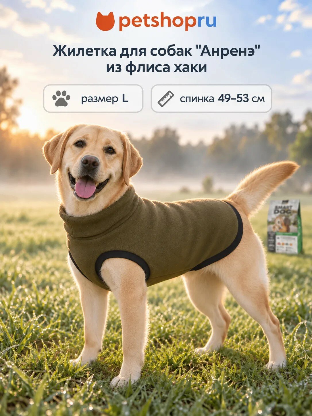 Tappi одежда Жилетка "Анренэ" из флиса, размер L, спинка 49-53, хаки