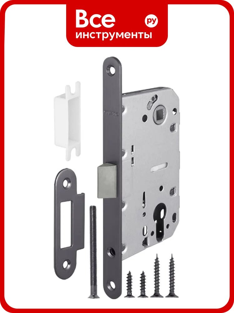 Межкомнатный замок под цилиндр Fuaro PLASTIC P85C-50 GR графит 37501