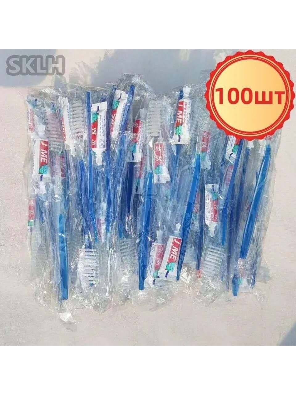 Одноразовые зубные щетки с пастой, набор 100 штук, дорожный комплект