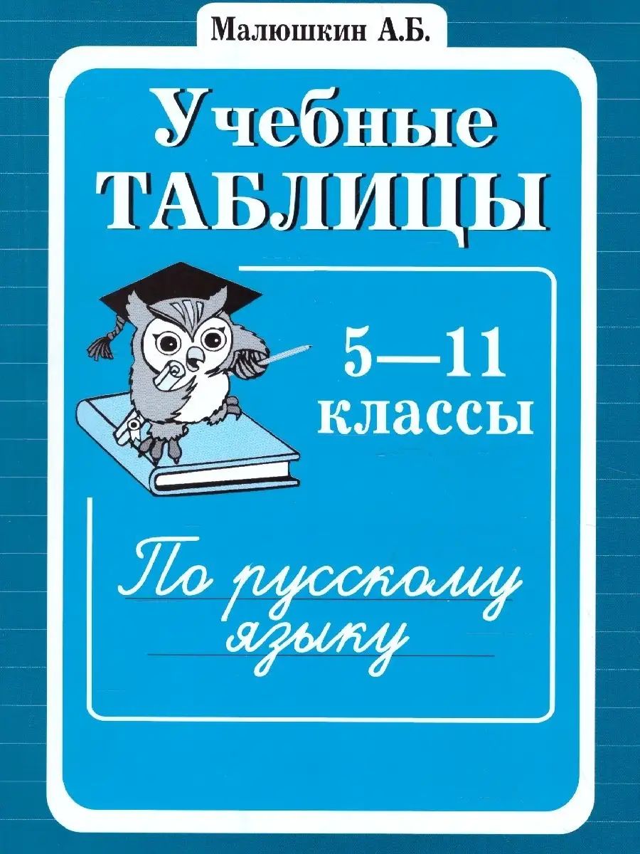 Русский язык 5-11 классы. Учебные таблицы | Малюшкин Александр Борисович