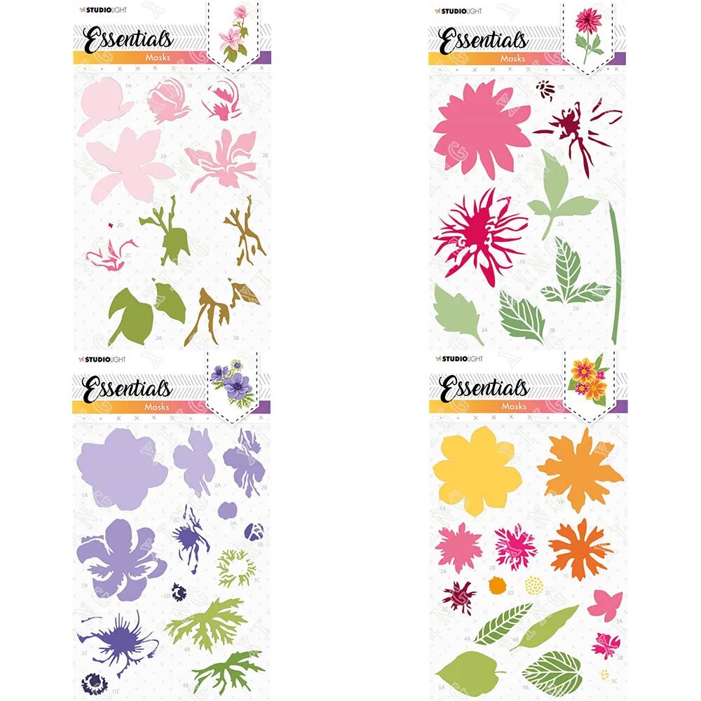 Трафареты для скрапбукинга Flower Anemone Dahlia, Сиреневый, Y2686-2689-A set-4