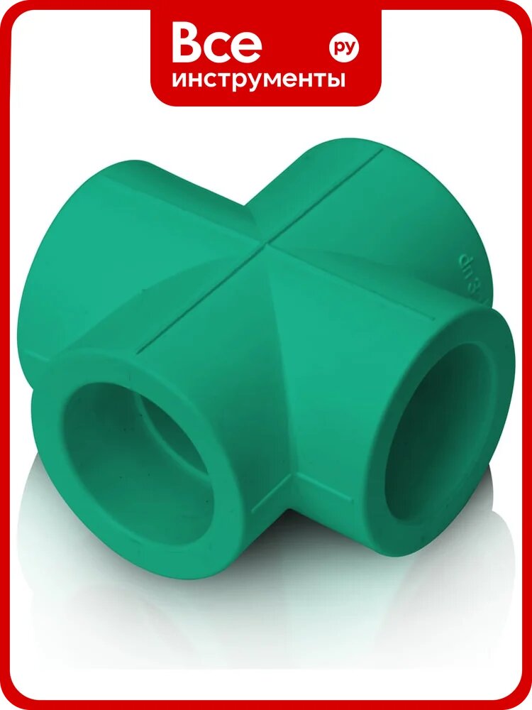 Крестовина Blue Ocean прямая, полипропиленовая, зеленая 40 PPRF/CP(G)-40