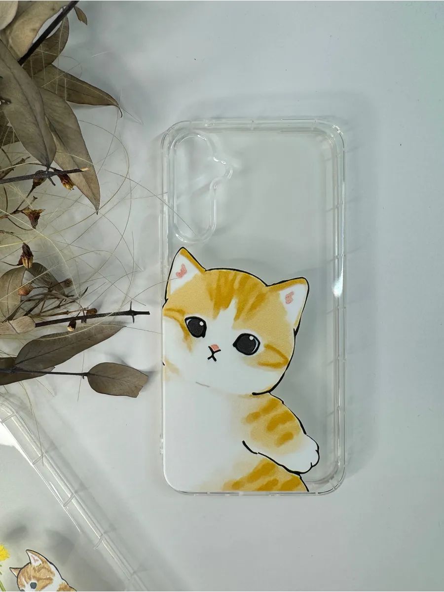 Чехол-Накладка для смартфона Samsung Galaxy A54, материал силикон, цвет оранжевый