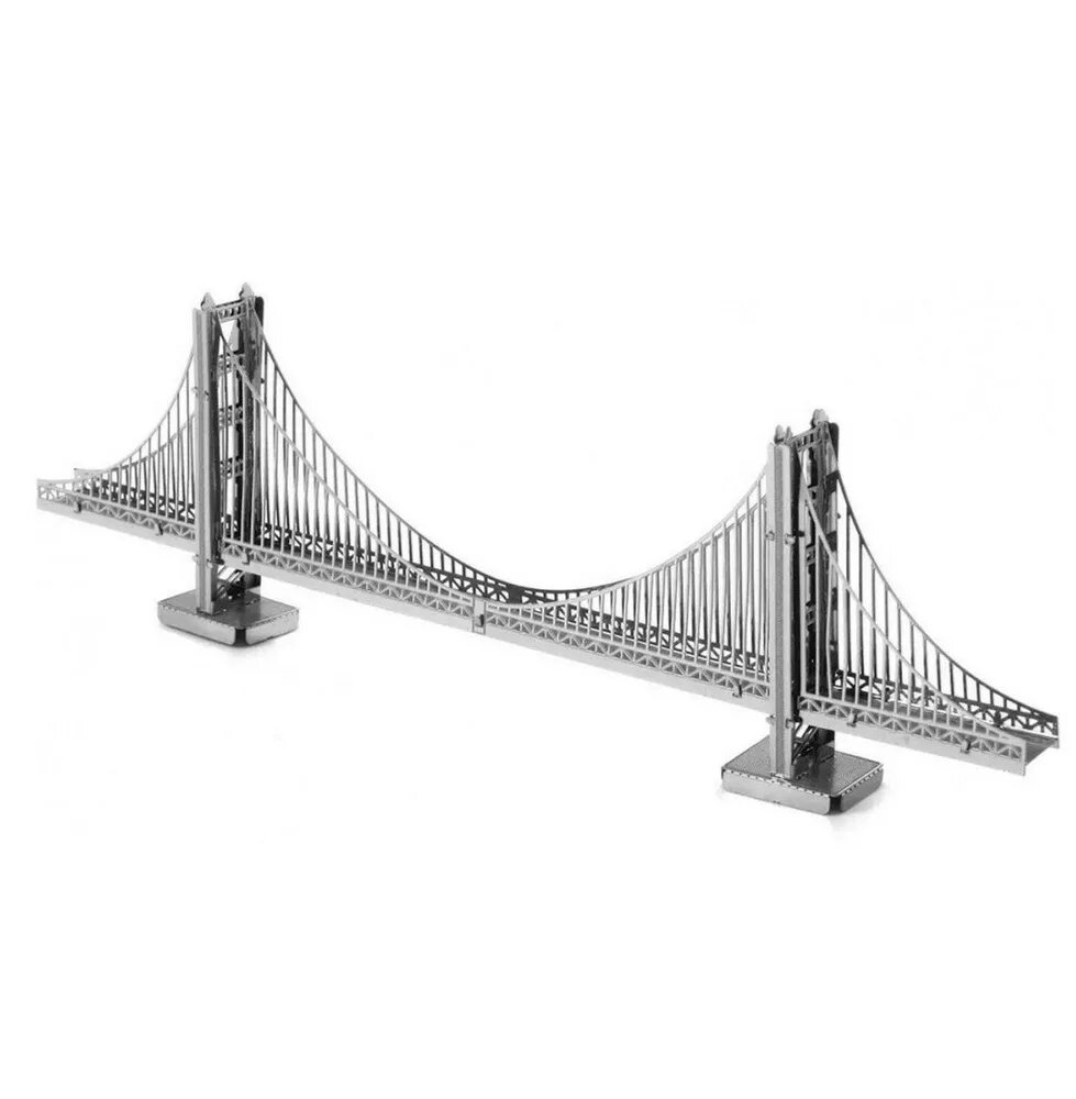 Конструктор металлический 3D Golden Gate Bridge, модель моста из стали, 15 см