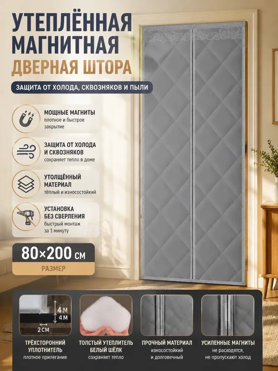 Шторы на липучке для двери